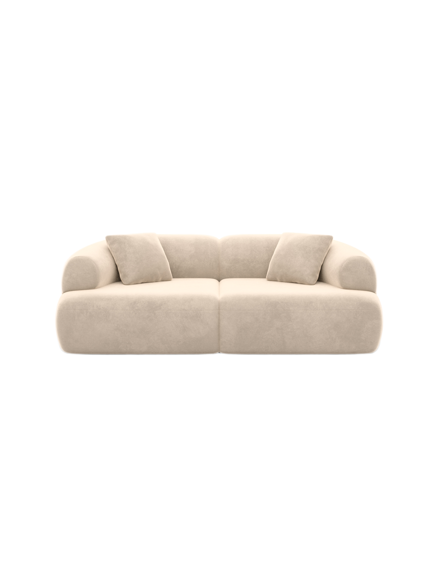 
2-Sitzer Design Sofa „Astoria“ mit Samtbezug - Samtbezug Königsblau