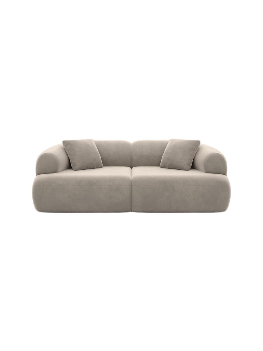 
2-Sitzer Design Sofa „Astoria“ mit Samtbezug - Samtbezug Königsblau