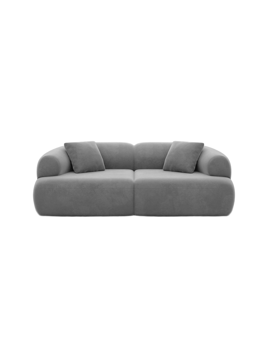 
2-Sitzer Design Sofa „Astoria“ mit Samtbezug - Samtbezug Königsblau