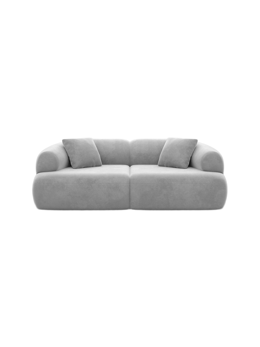 
2-Sitzer Design Sofa „Astoria“ mit Samtbezug - Samtbezug Königsblau