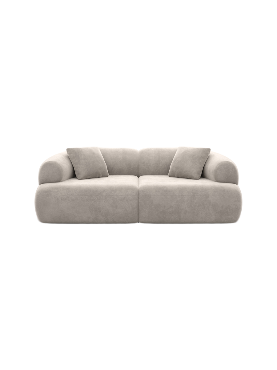 
2-Sitzer Design Sofa „Astoria“ mit Samtbezug - Samtbezug Königsblau