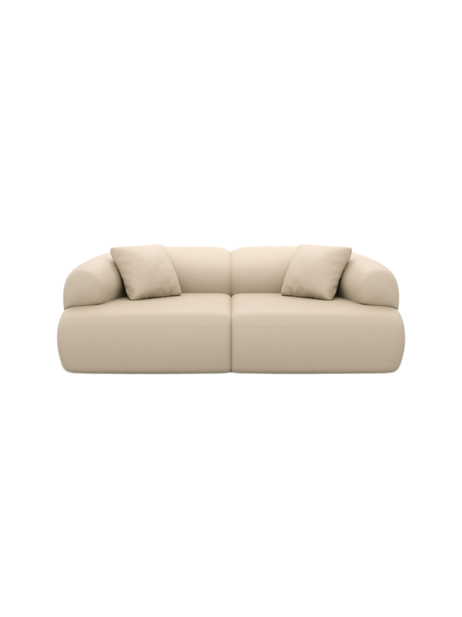 
3-Sitzer Design Echtleder Sofa „Astoria“ - Echtleder Beige