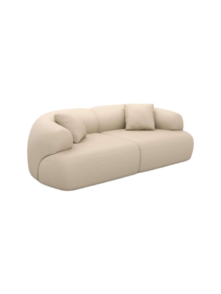 
3-Sitzer Design Echtleder Sofa „Astoria“ - Echtleder Beige