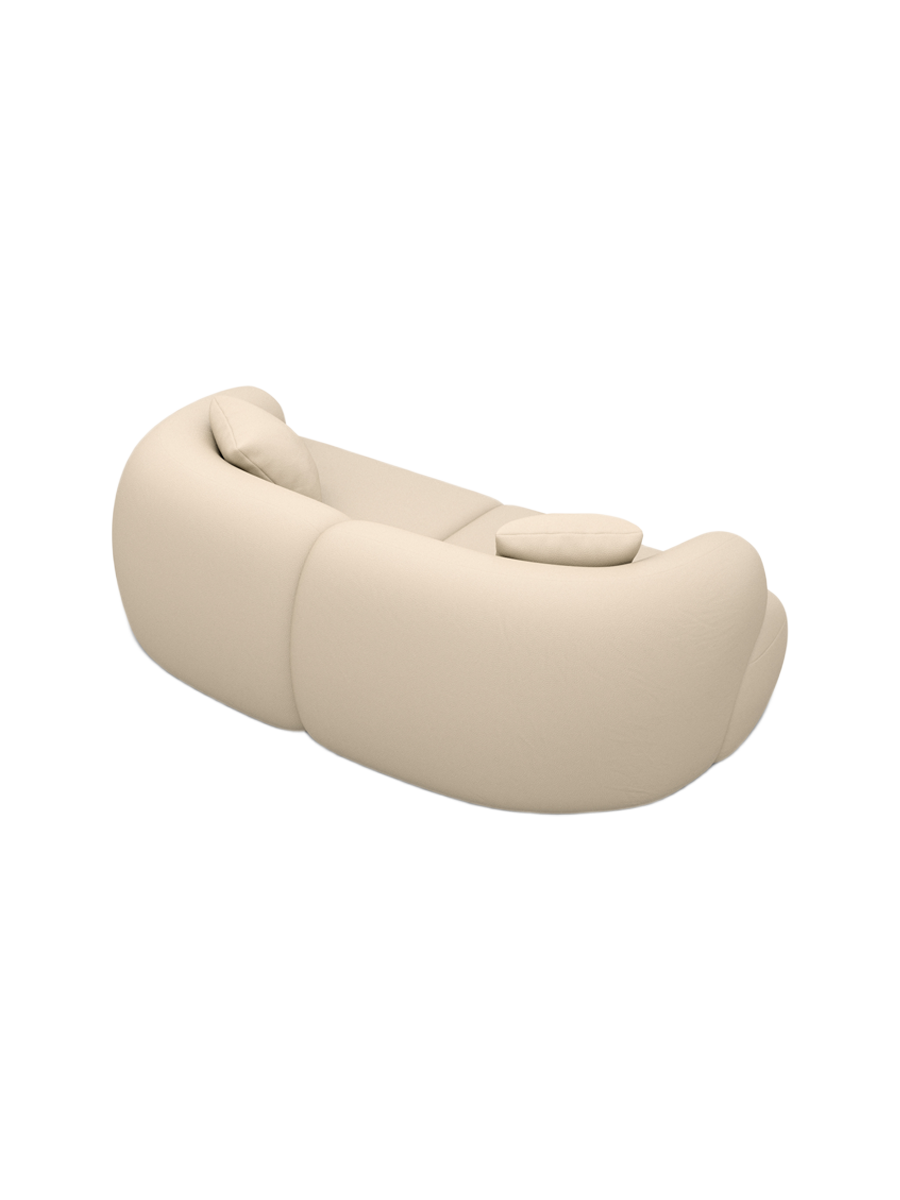 
3-Sitzer Design Echtleder Sofa „Astoria“ - Echtleder Beige