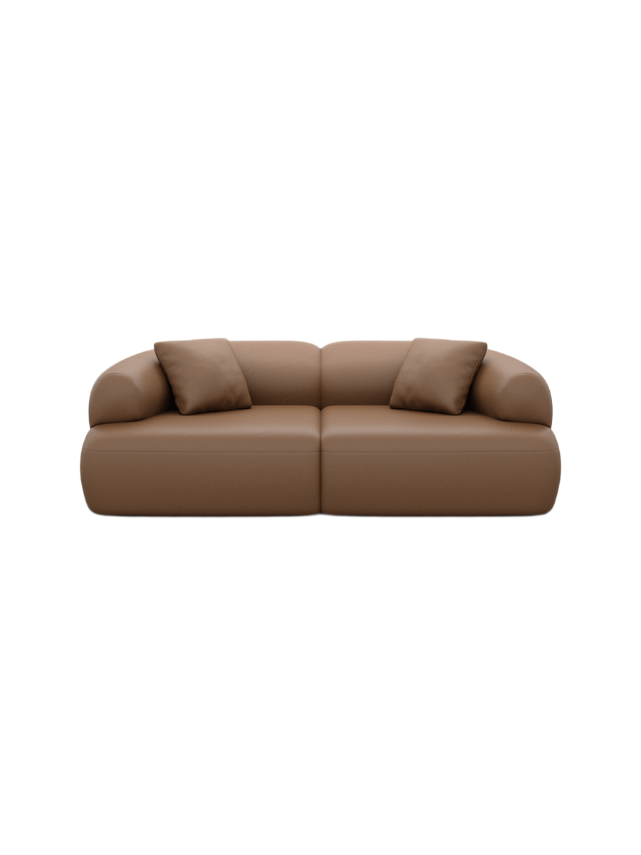 
3-Sitzer Design Echtleder Sofa „Astoria“ - Echtleder Beige