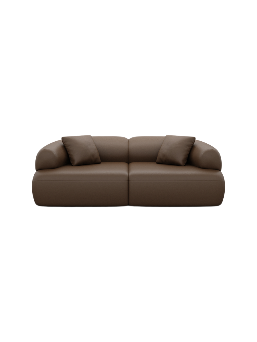 
3-Sitzer Design Echtleder Sofa „Astoria“ - Echtleder Beige