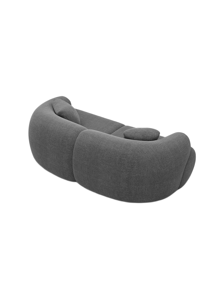 
3-Sitzer Design Sofa „Astoria“ mit Strukturstoff-Bezug - Strukturstoff Anthrazit