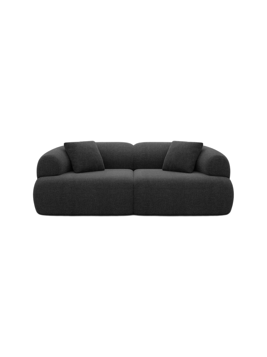 
3-Sitzer Design Sofa „Astoria“ mit Strukturstoff-Bezug - Strukturstoff Anthrazit