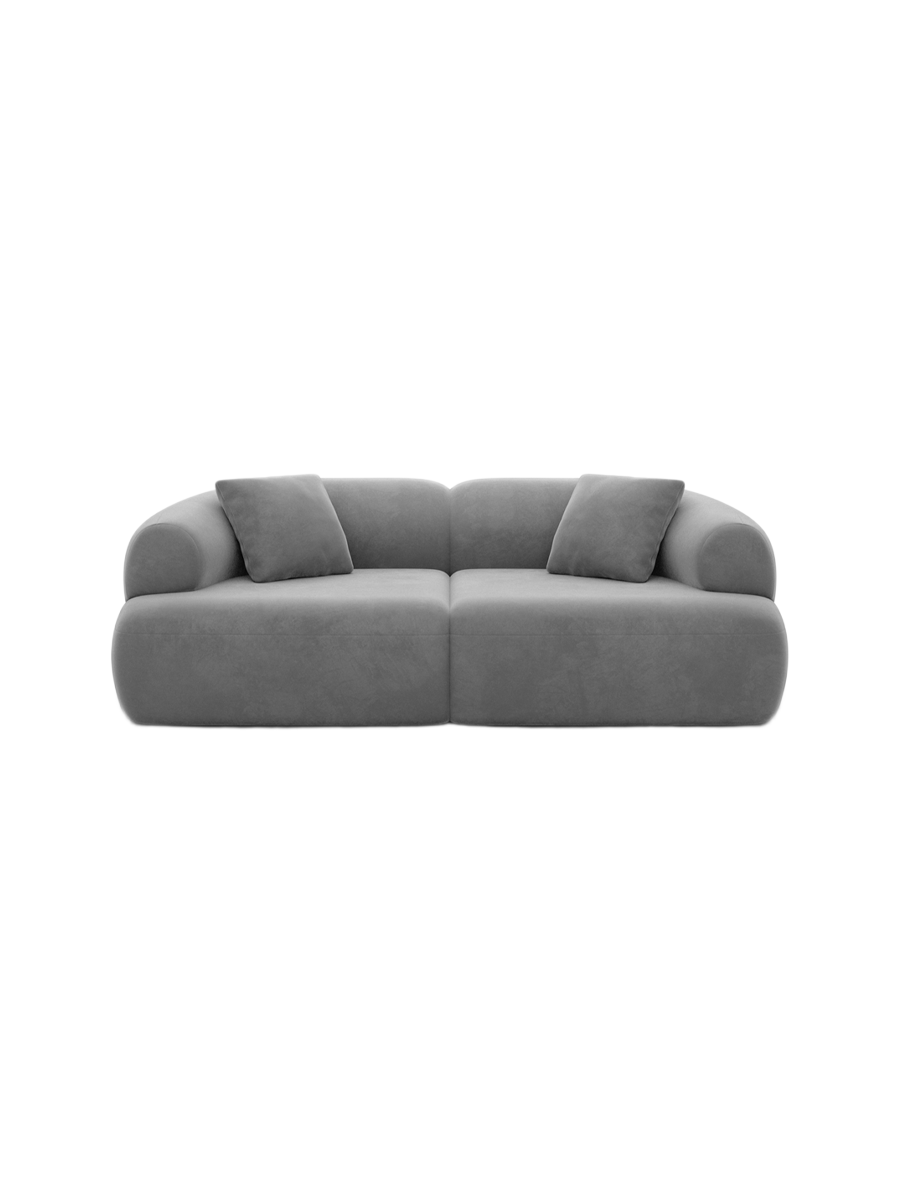 
3-Sitzer Design Sofa „Astoria“ mit Samtbezug - Samtbezug Königsblau