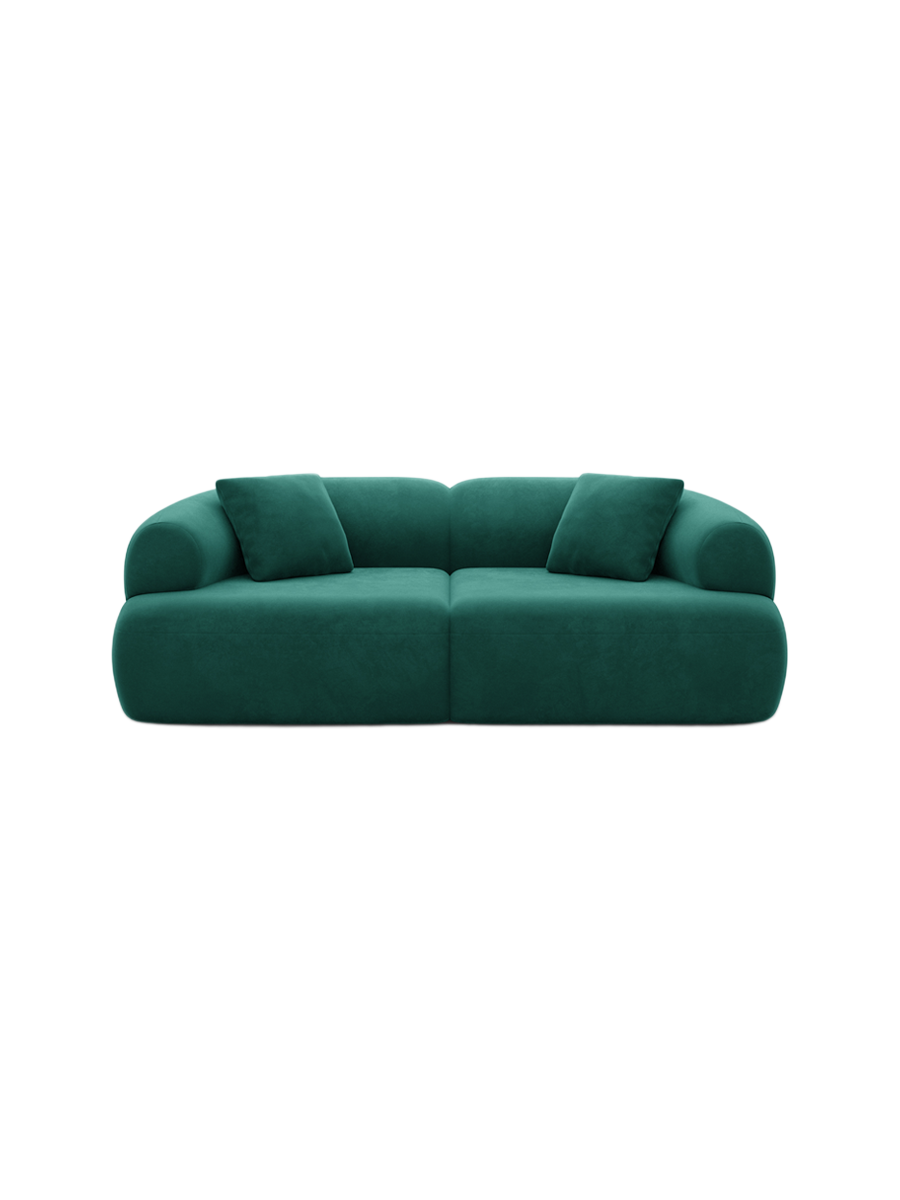 
3-Sitzer Design Sofa „Astoria“ mit Samtbezug - Samtbezug Königsblau