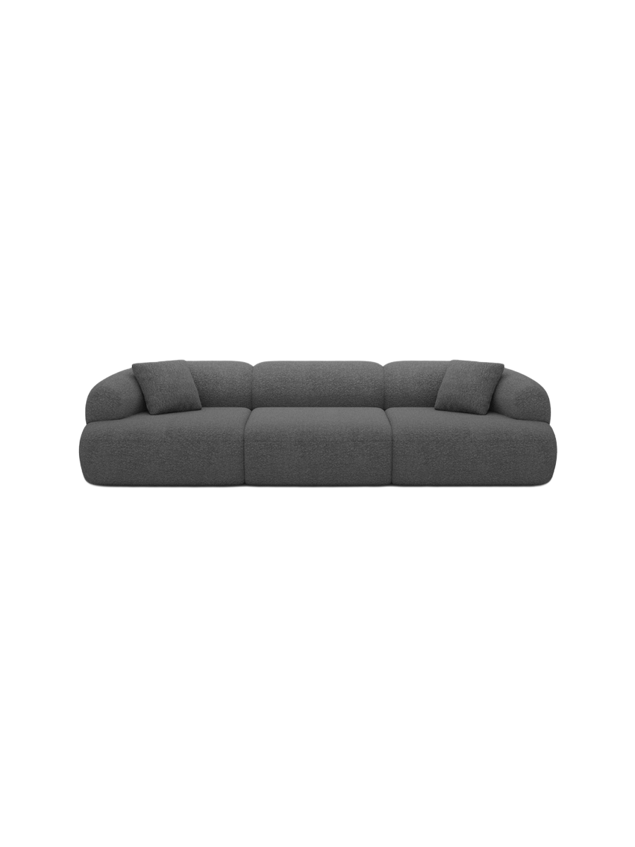 
4-Sitzer Design Sofa „Astoria“ mit Bouclé-Bezug - Bouclé Graphit
