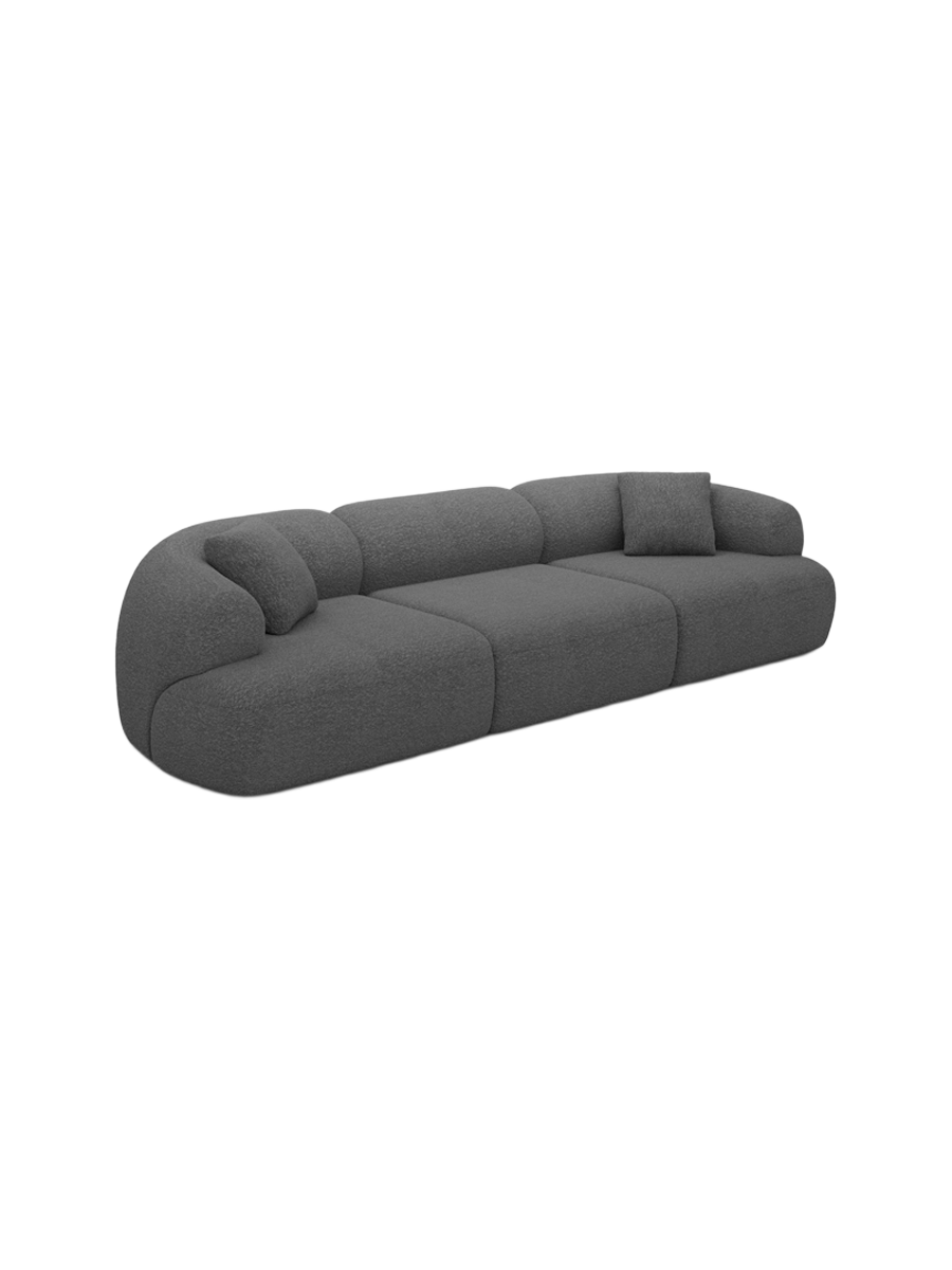 
4-Sitzer Design Sofa „Astoria“ mit Bouclé-Bezug - Bouclé Graphit
