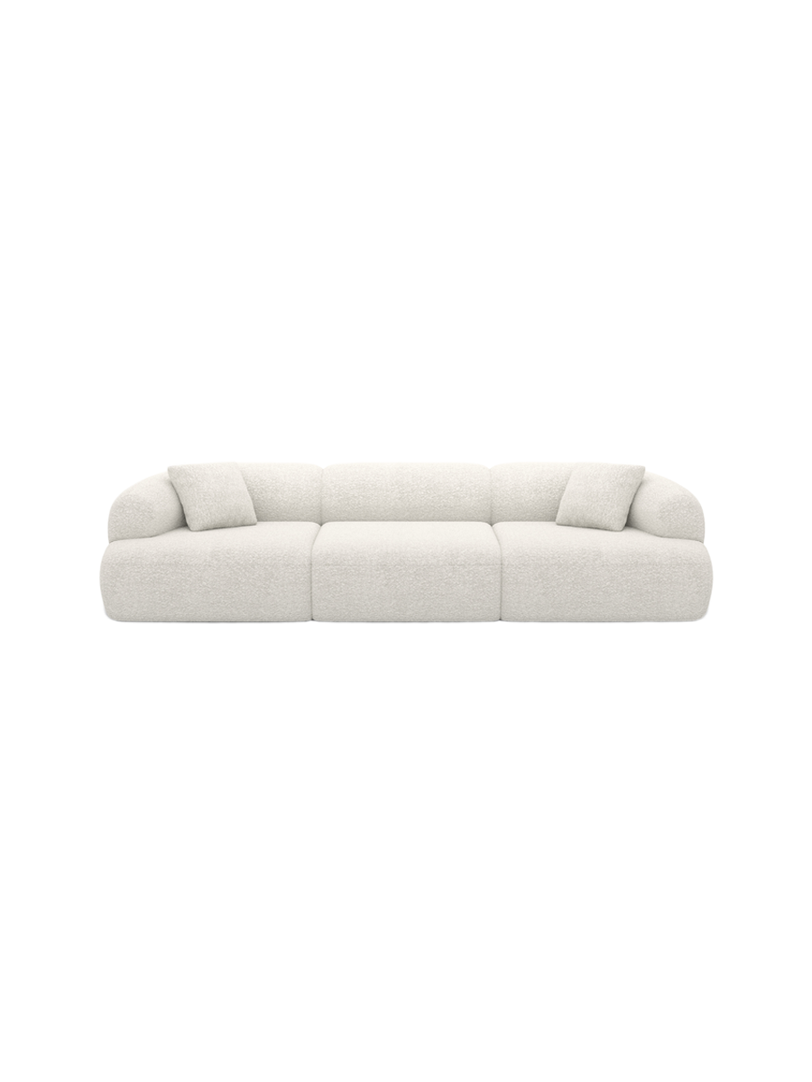 
4-Sitzer Design Sofa „Astoria“ mit Bouclé-Bezug - Bouclé Graphit