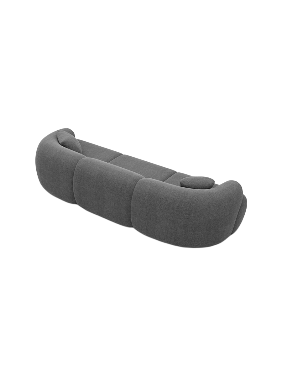 
4-Sitzer Design Sofa „Astoria“ mit Strukturstoff-Bezug - Strukturstoff Anthrazit