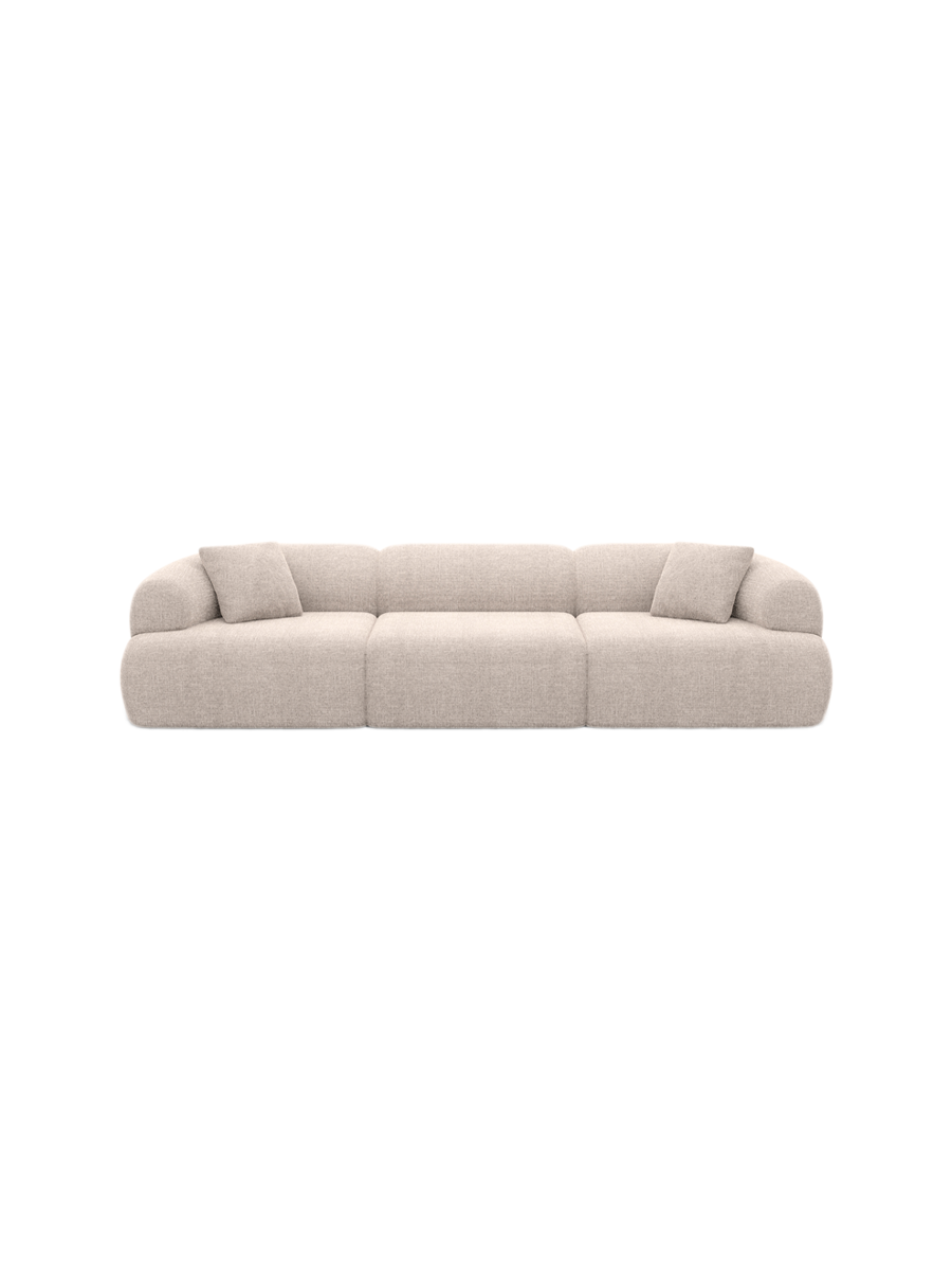 
4-Sitzer Design Sofa „Astoria“ mit Strukturstoff-Bezug - Strukturstoff Anthrazit