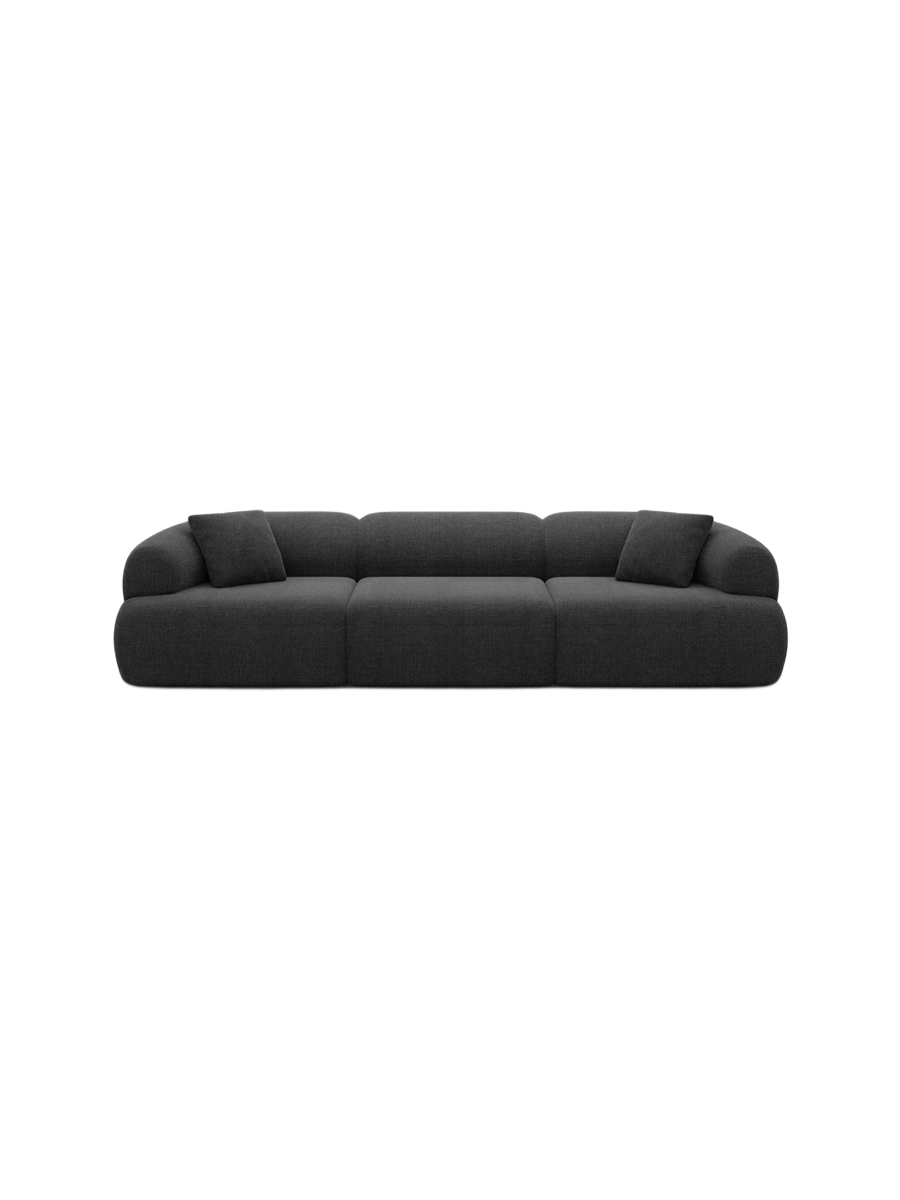 
4-Sitzer Design Sofa „Astoria“ mit Strukturstoff-Bezug - Strukturstoff Anthrazit