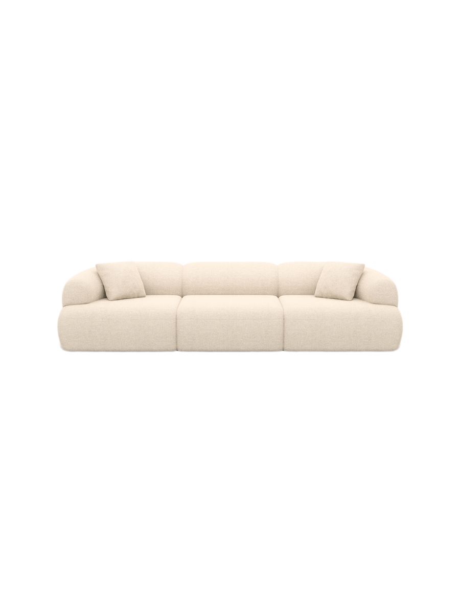 
4-Sitzer Design Sofa „Astoria“ mit Strukturstoff-Bezug - Strukturstoff Anthrazit