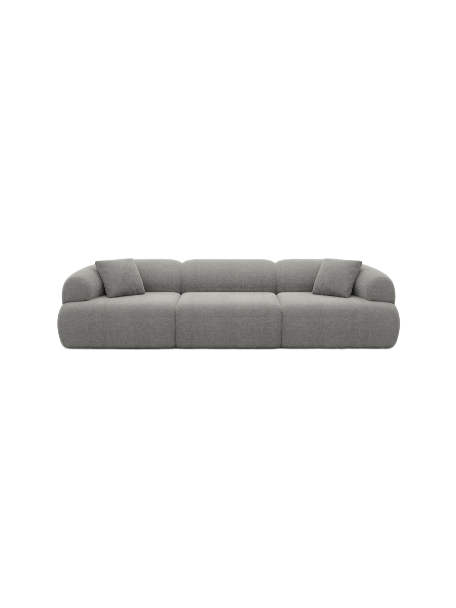 
4-Sitzer Design Sofa „Astoria“ mit Strukturstoff-Bezug - Strukturstoff Anthrazit