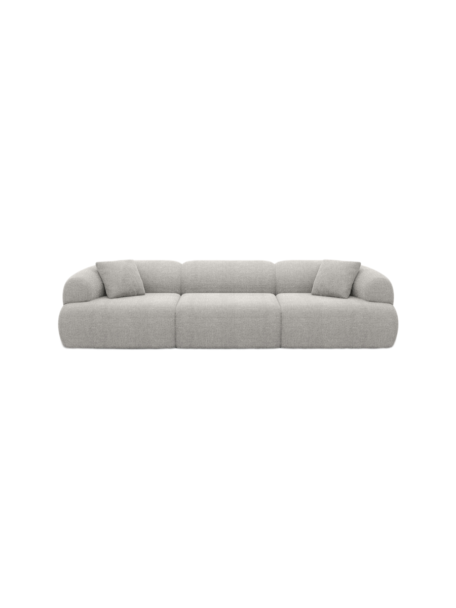 
4-Sitzer Design Sofa „Astoria“ mit Strukturstoff-Bezug - Strukturstoff Anthrazit