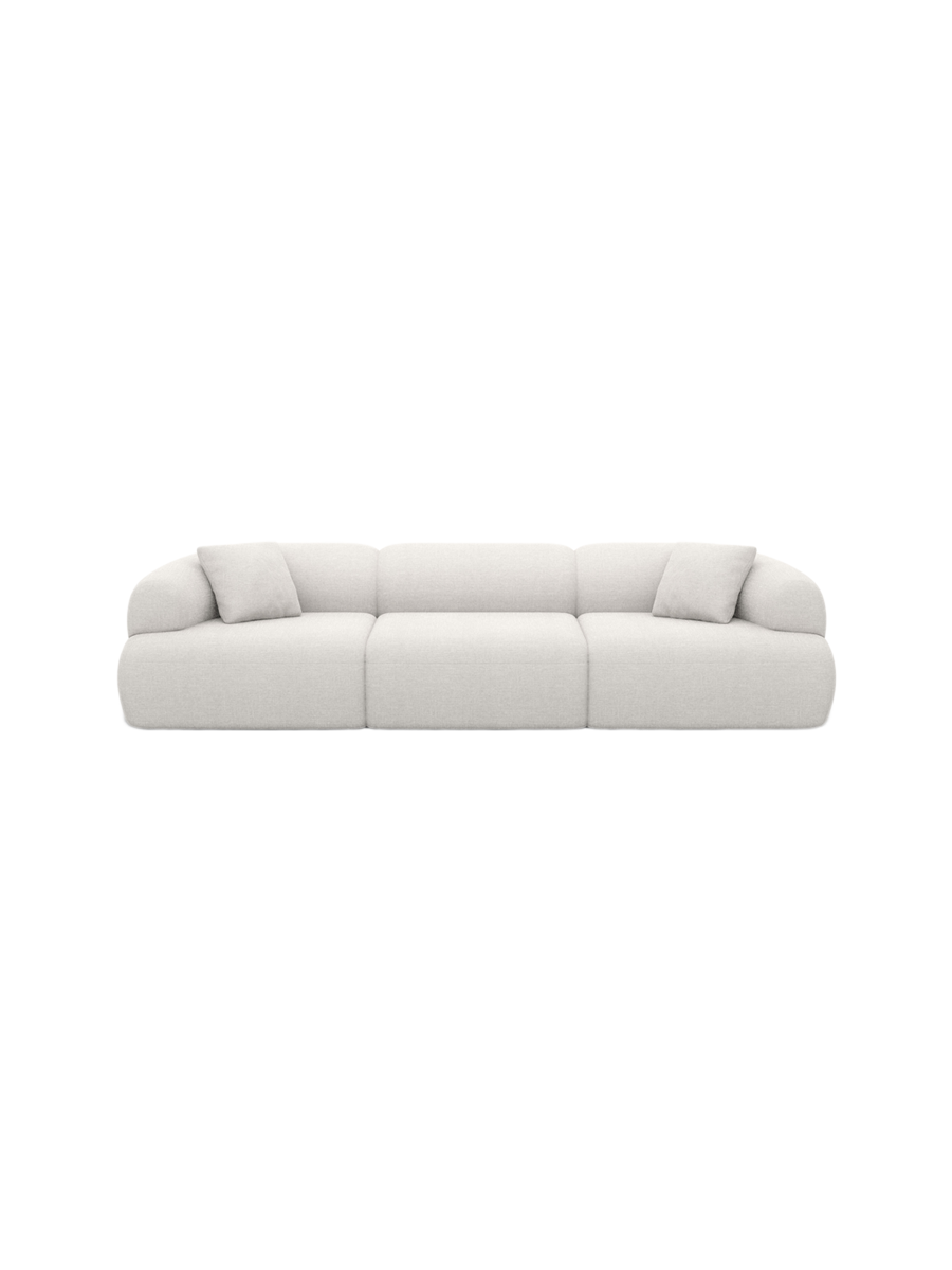 
4-Sitzer Design Sofa „Astoria“ mit Strukturstoff-Bezug - Strukturstoff Anthrazit