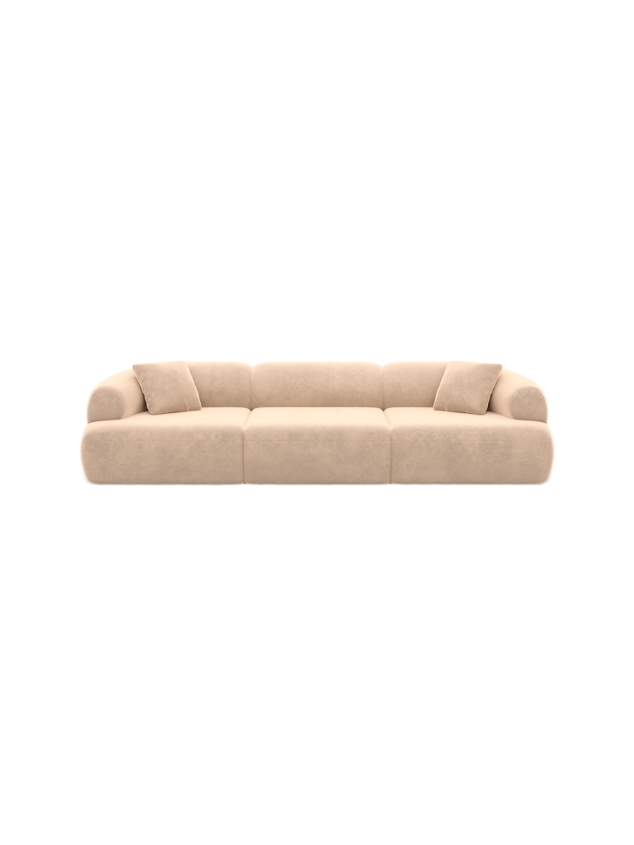 
4-Sitzer Design Sofa „Astoria“ mit Samtbezug - Samtbezug Königsblau