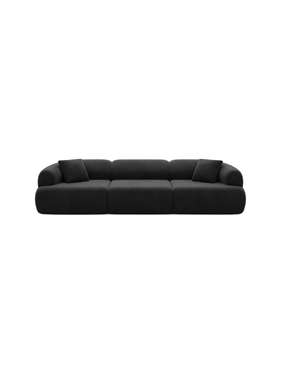 
4-Sitzer Design Sofa „Astoria“ mit Samtbezug - Samtbezug Königsblau