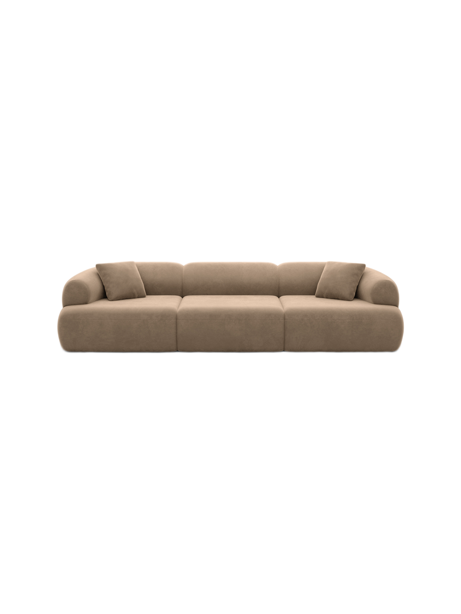 
4-Sitzer Design Sofa „Astoria“ mit Samtbezug - Samtbezug Königsblau