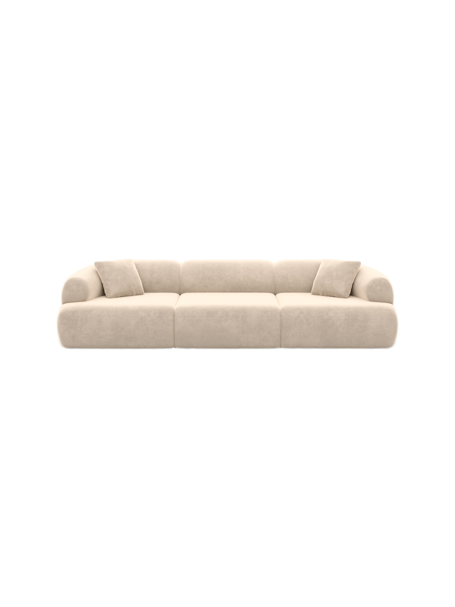 
4-Sitzer Design Sofa „Astoria“ mit Samtbezug - Samtbezug Königsblau