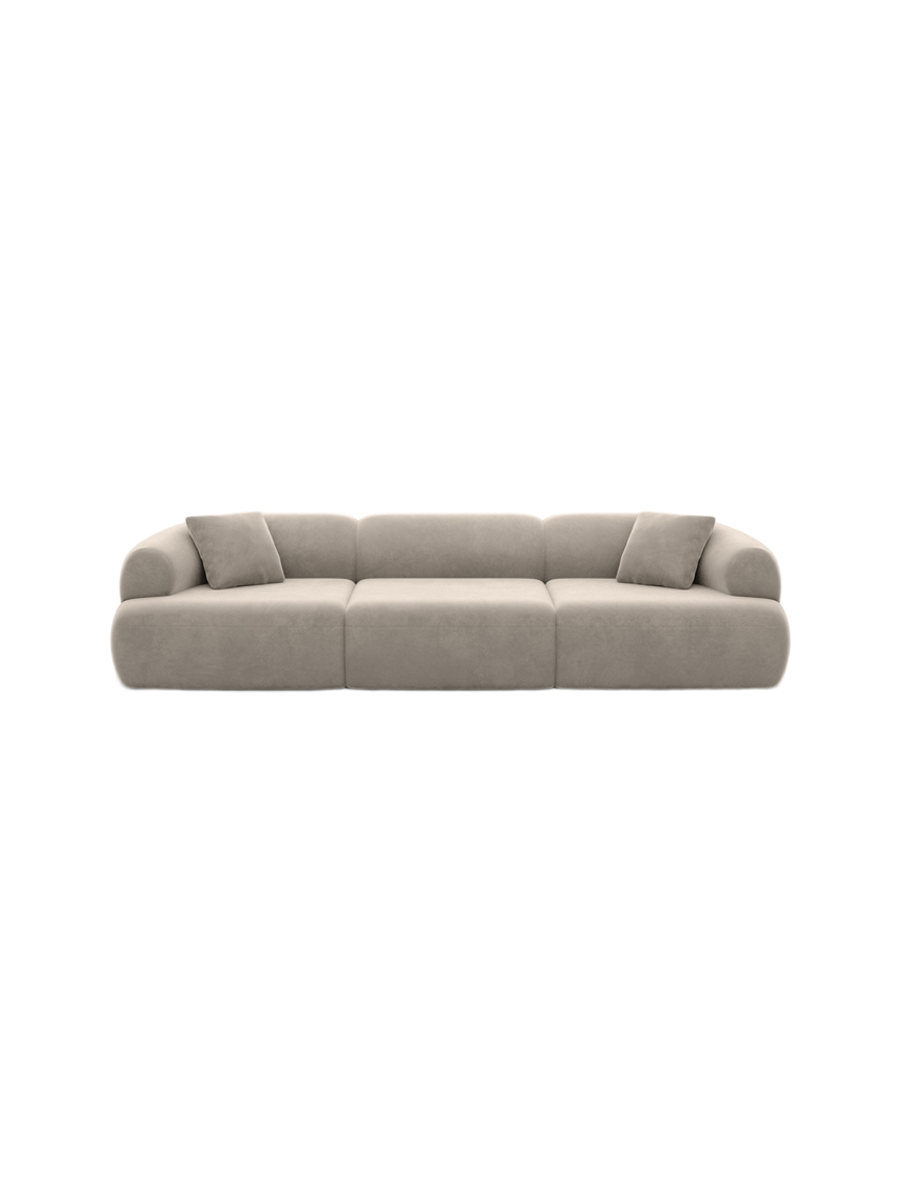 
4-Sitzer Design Sofa „Astoria“ mit Samtbezug - Samtbezug Königsblau