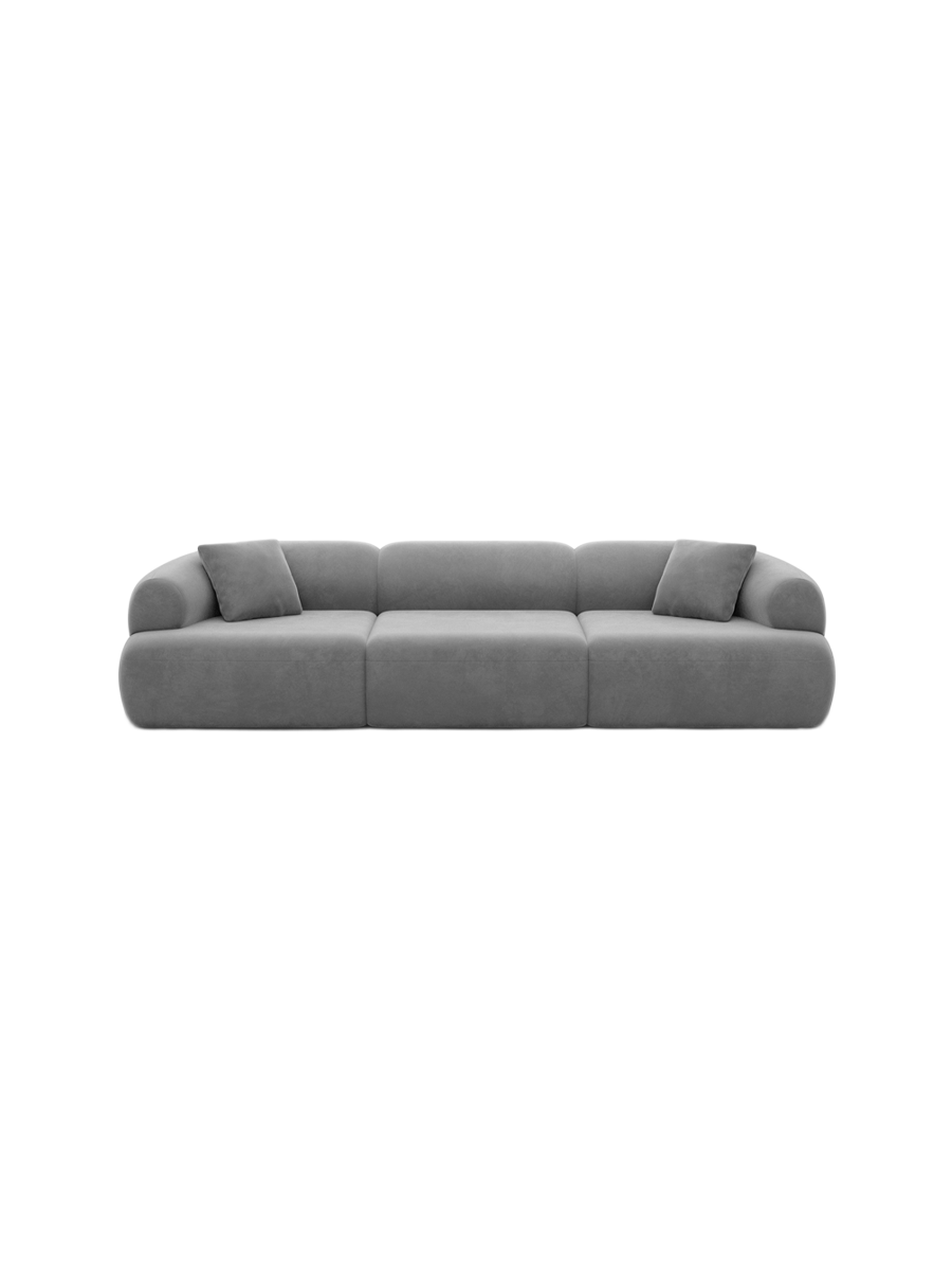 
4-Sitzer Design Sofa „Astoria“ mit Samtbezug - Samtbezug Königsblau