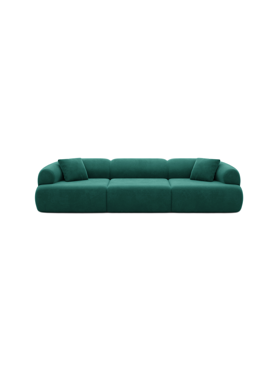
4-Sitzer Design Sofa „Astoria“ mit Samtbezug - Samtbezug Königsblau