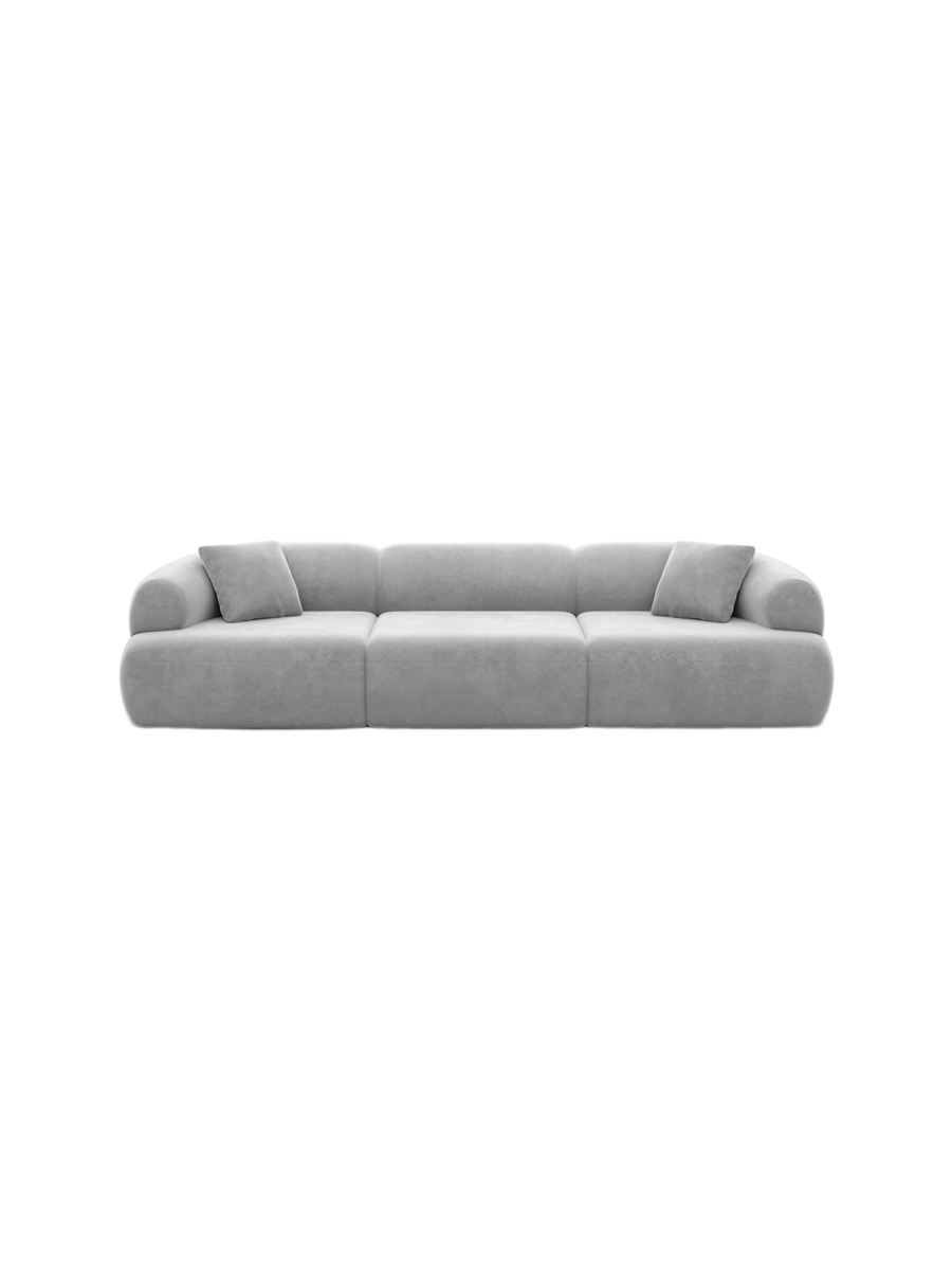 
4-Sitzer Design Sofa „Astoria“ mit Samtbezug - Samtbezug Königsblau