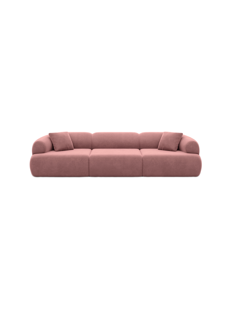 
4-Sitzer Design Sofa „Astoria“ mit Samtbezug - Samtbezug Königsblau