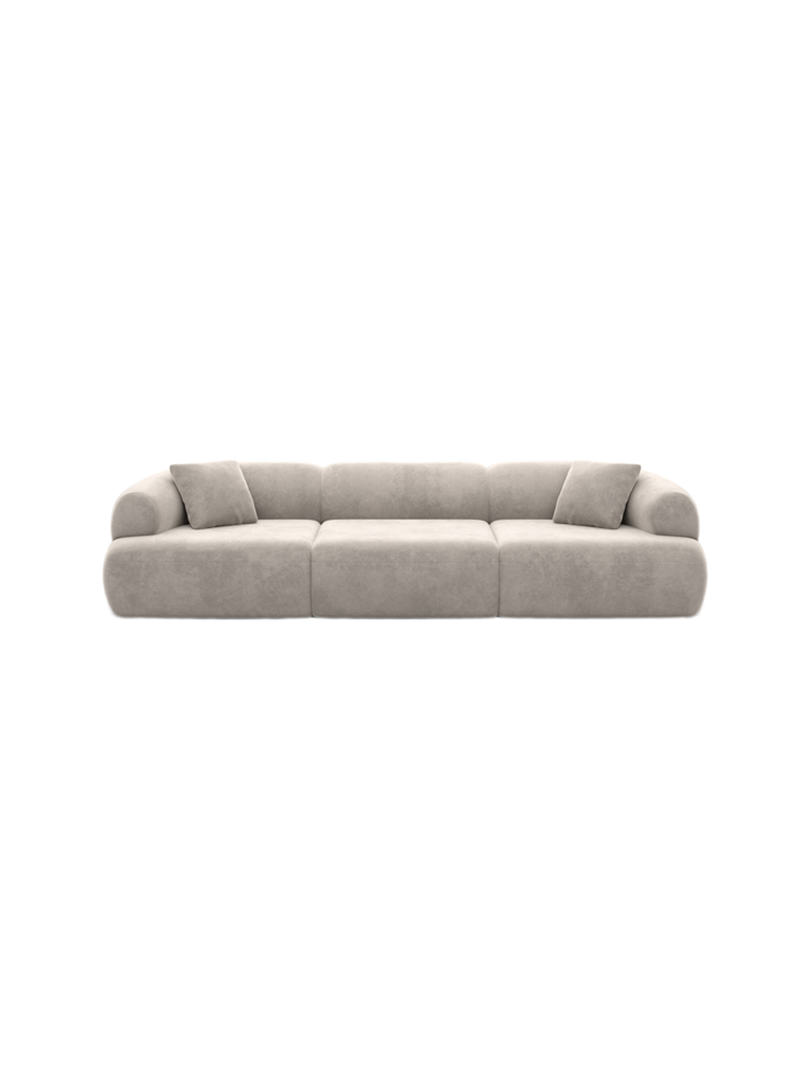 
4-Sitzer Design Sofa „Astoria“ mit Samtbezug - Samtbezug Königsblau