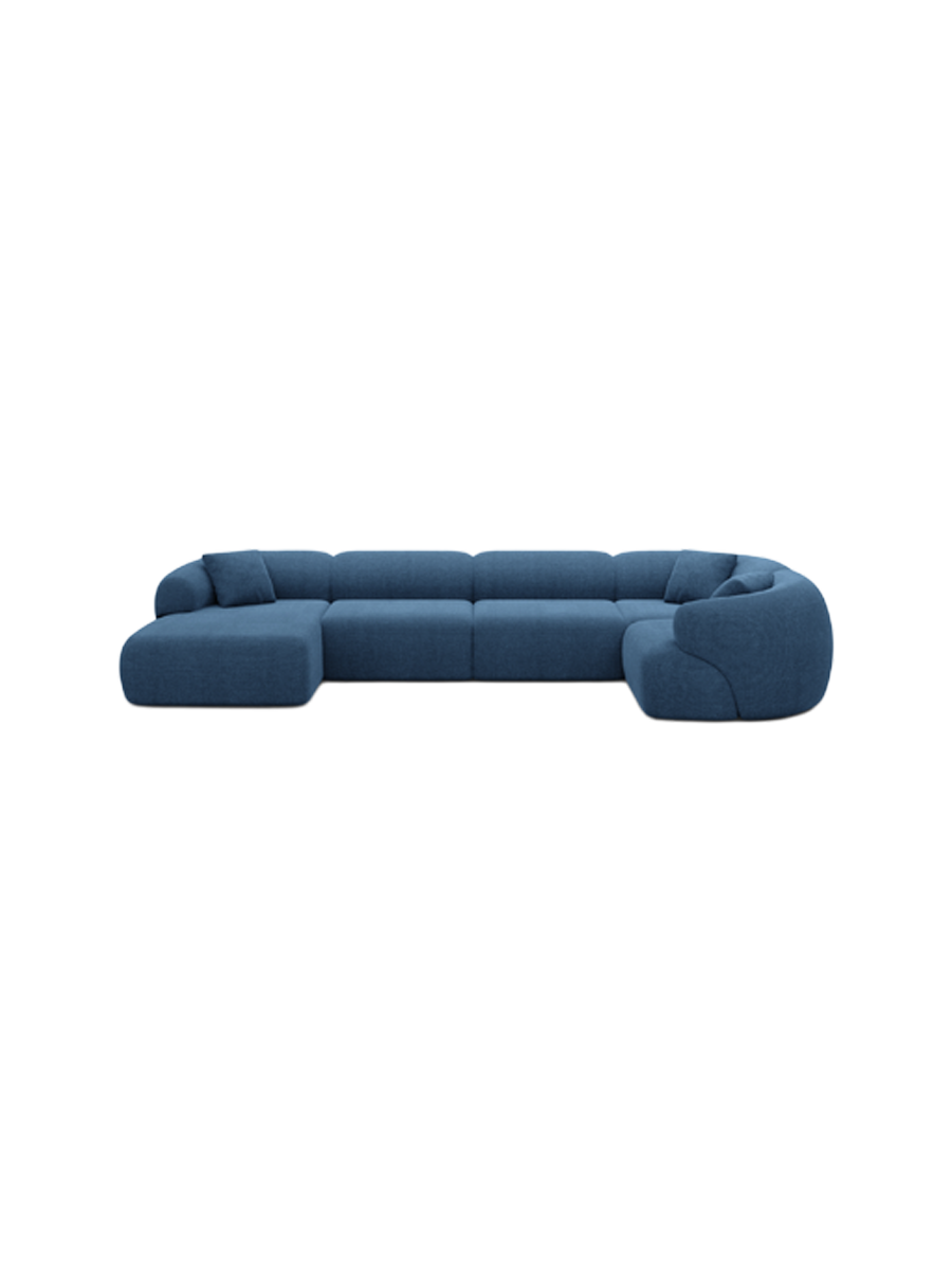 
6-Sitzer Design Panorama-Sofa „Astoria XL“ mit Strukturstoff-Bezug - Strukturstoff Anthrazit / Lange Seite links