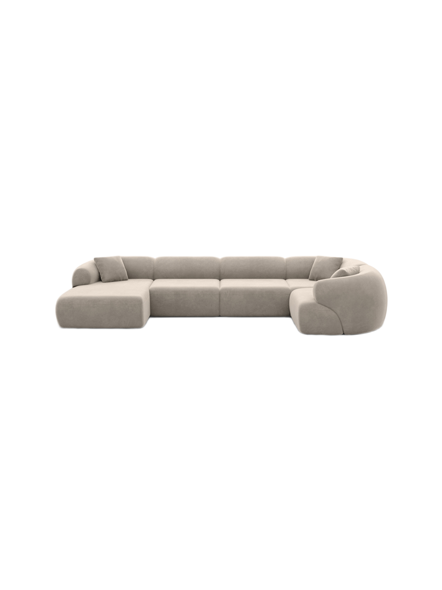 
6-Sitzer Design Panorama-Sofa „Astoria XL“ mit Samtbezug - Samtbezug Königsblau / Lange Seite links