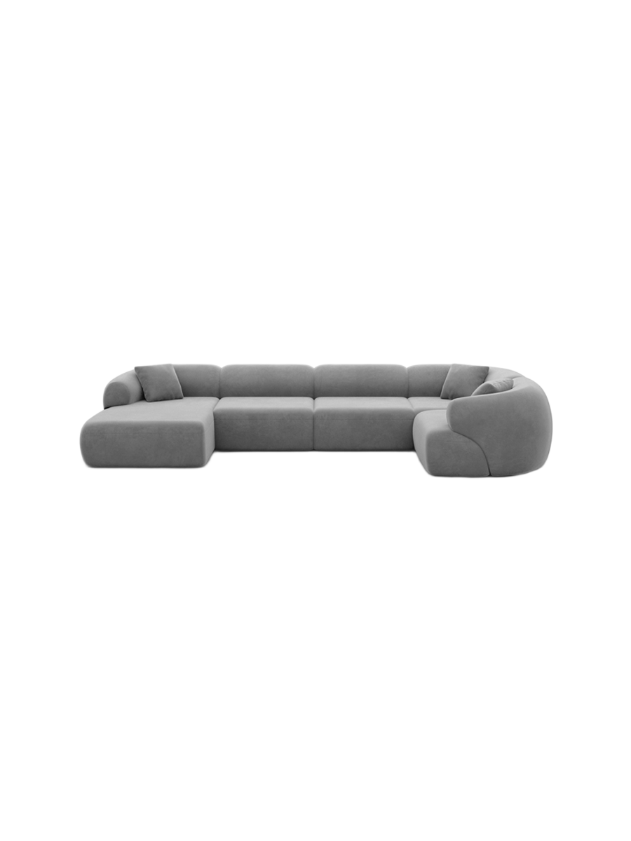 
6-Sitzer Design Panorama-Sofa „Astoria XL“ mit Samtbezug - Samtbezug Königsblau / Lange Seite links