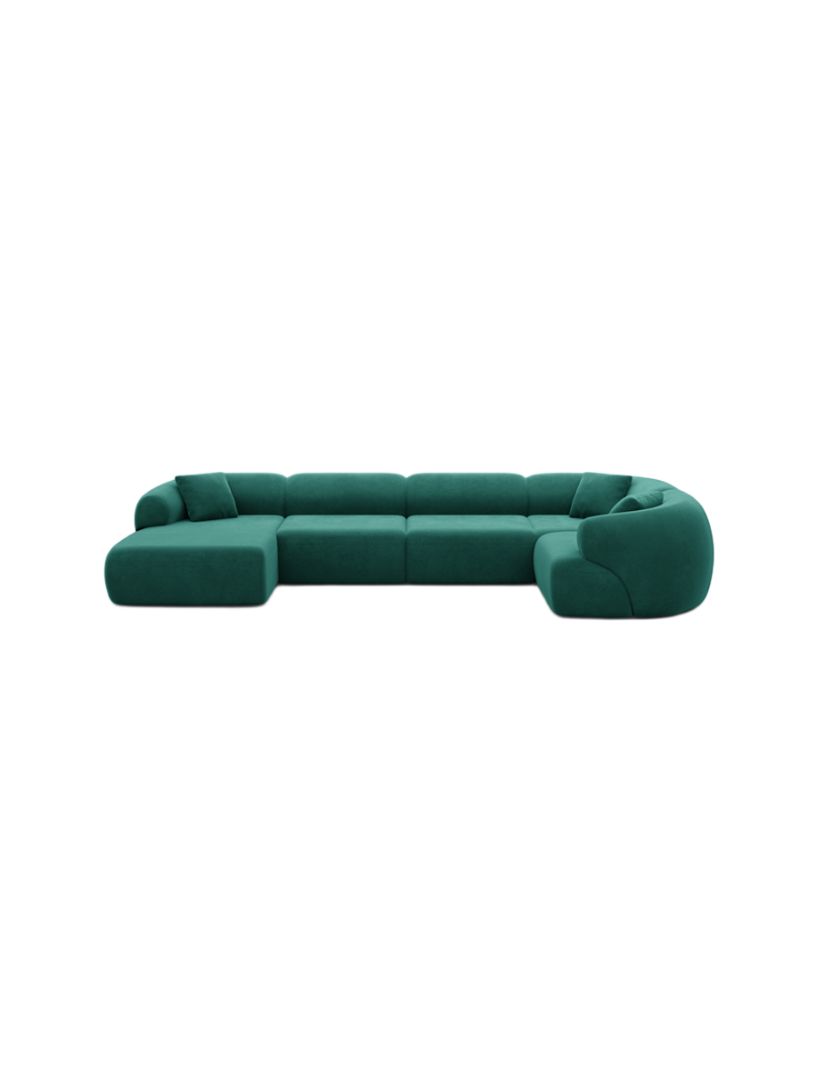 
6-Sitzer Design Panorama-Sofa „Astoria XL“ mit Samtbezug - Samtbezug Königsblau / Lange Seite links