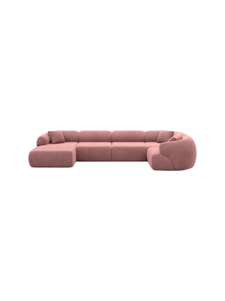 
6-Sitzer Design Panorama-Sofa „Astoria XL“ mit Samtbezug - Samtbezug Königsblau / Lange Seite links