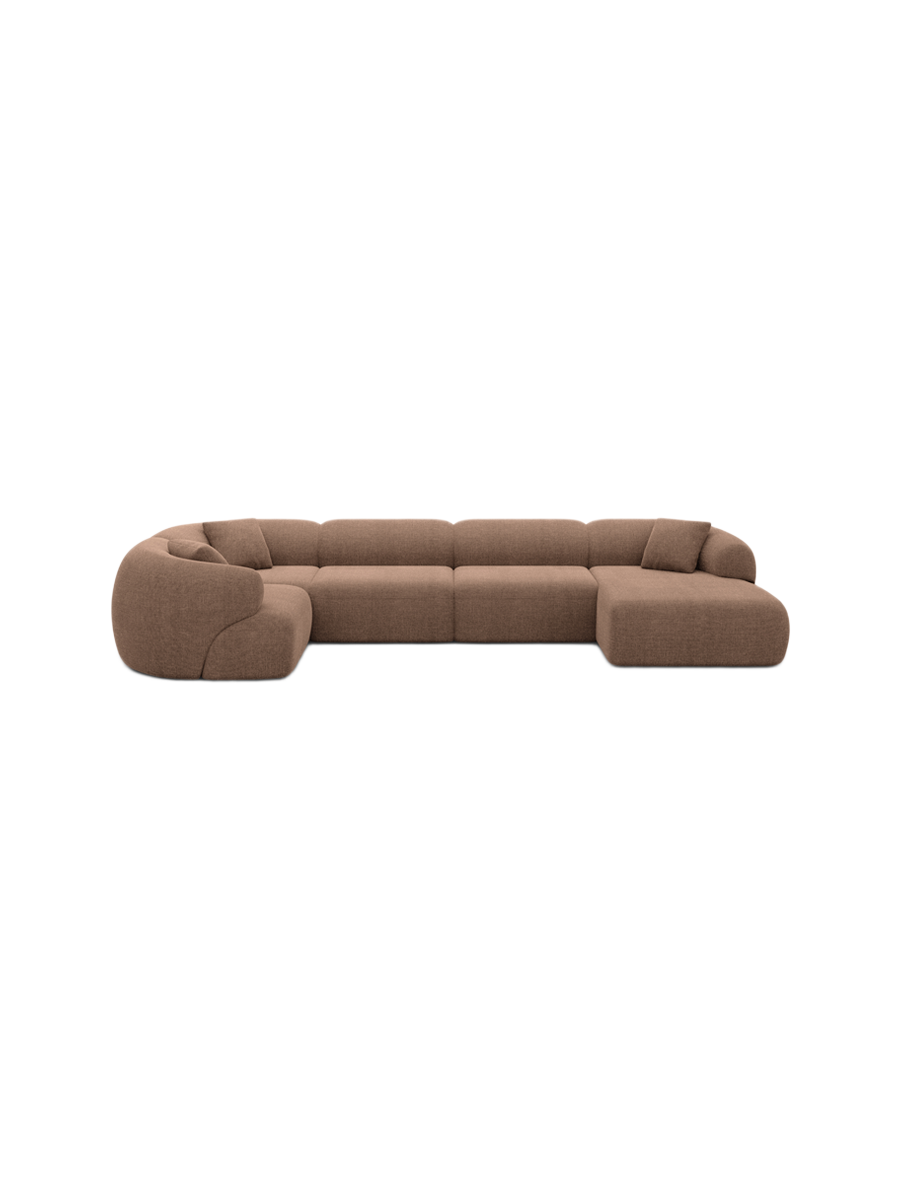
6-Sitzer Design Panorama-Sofa „Astoria XL“ mit Strukturstoff-Bezug - Strukturstoff Anthrazit / Lange Seite links