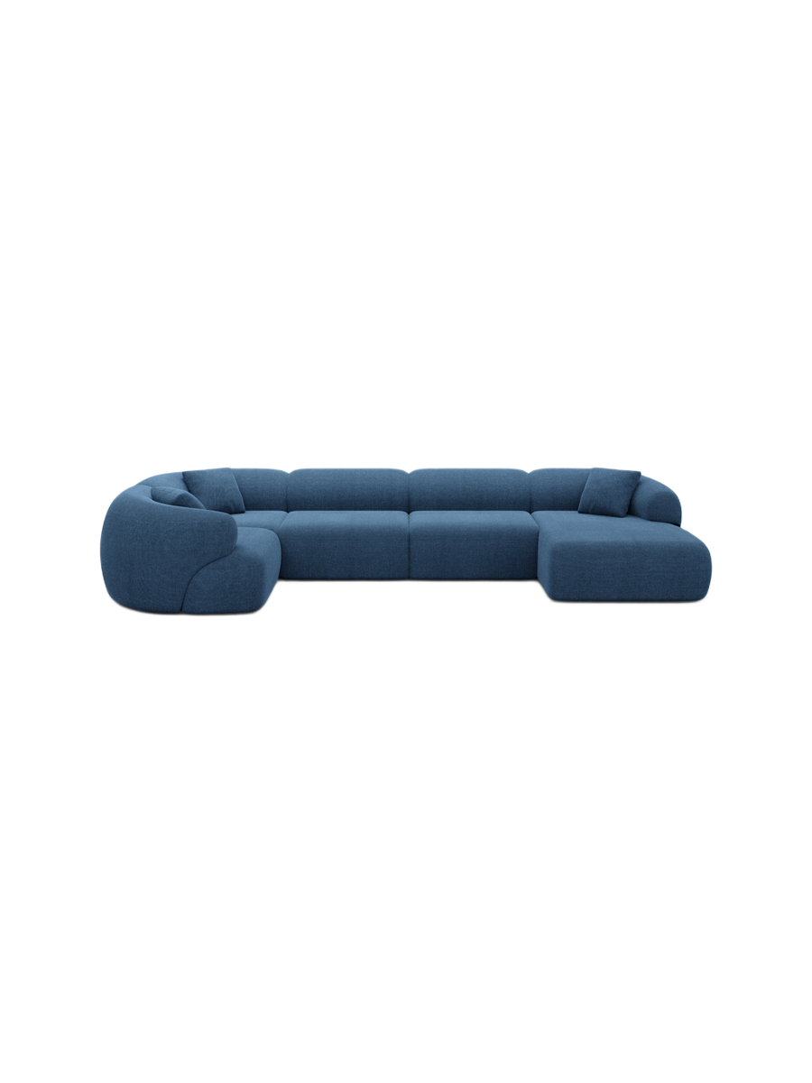
6-Sitzer Design Panorama-Sofa „Astoria XL“ mit Strukturstoff-Bezug - Strukturstoff Anthrazit / Lange Seite links