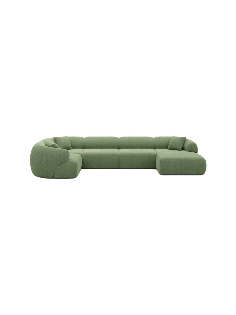 
6-Sitzer Design Panorama-Sofa „Astoria XL“ mit Strukturstoff-Bezug - Strukturstoff Anthrazit / Lange Seite links