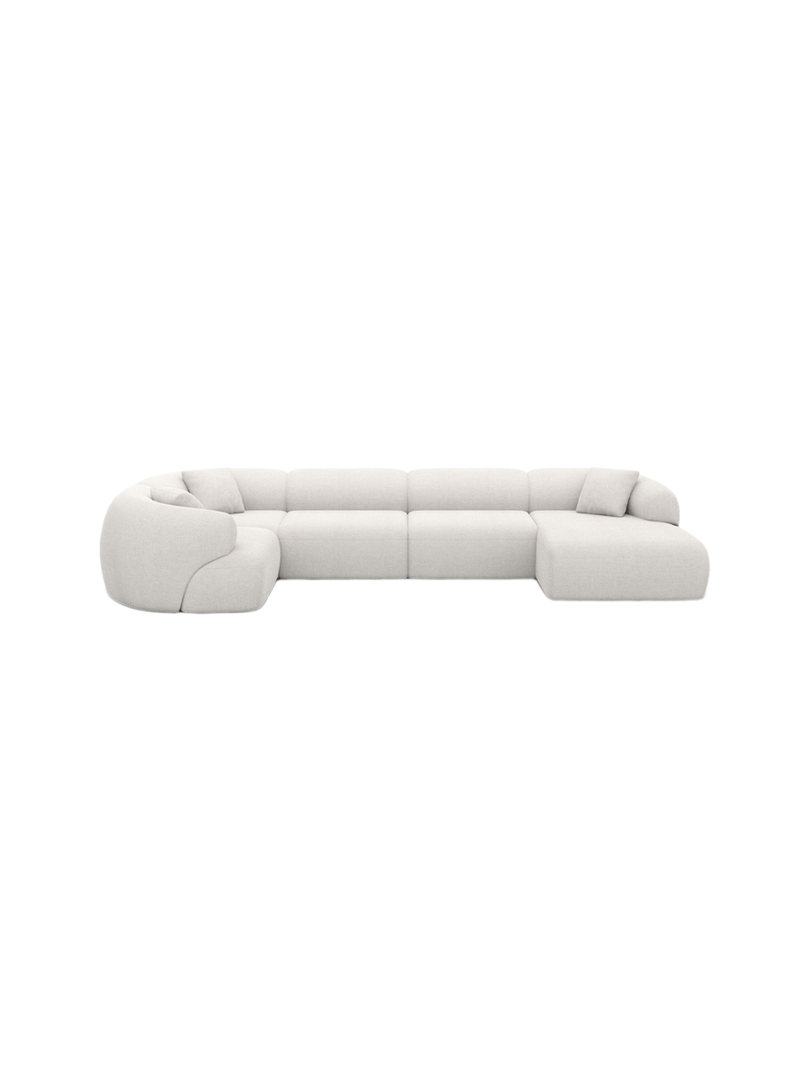 
6-Sitzer Design Panorama-Sofa „Astoria XL“ mit Strukturstoff-Bezug - Strukturstoff Anthrazit / Lange Seite links