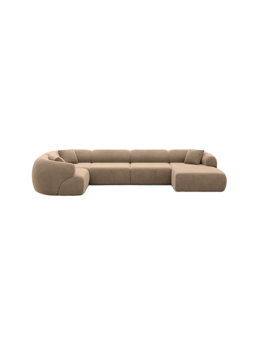 
6-Sitzer Design Panorama-Sofa „Astoria XL“ mit Samtbezug - Samtbezug Königsblau / Lange Seite links