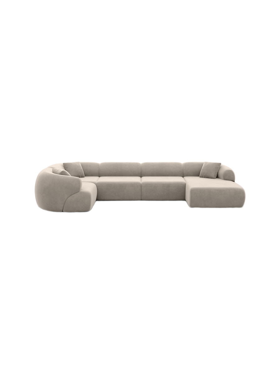 
6-Sitzer Design Panorama-Sofa „Astoria XL“ mit Samtbezug - Samtbezug Königsblau / Lange Seite links