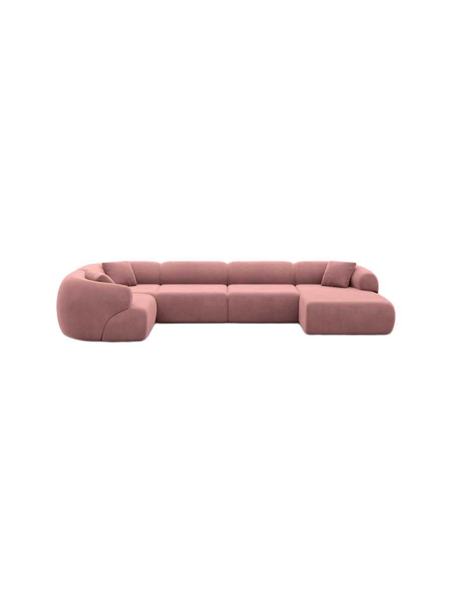 
6-Sitzer Design Panorama-Sofa „Astoria XL“ mit Samtbezug - Samtbezug Königsblau / Lange Seite links