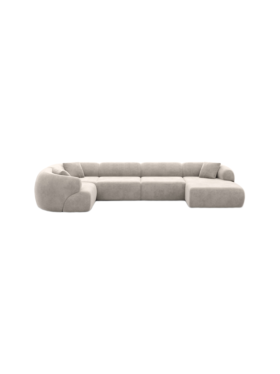 
6-Sitzer Design Panorama-Sofa „Astoria XL“ mit Samtbezug - Samtbezug Königsblau / Lange Seite links