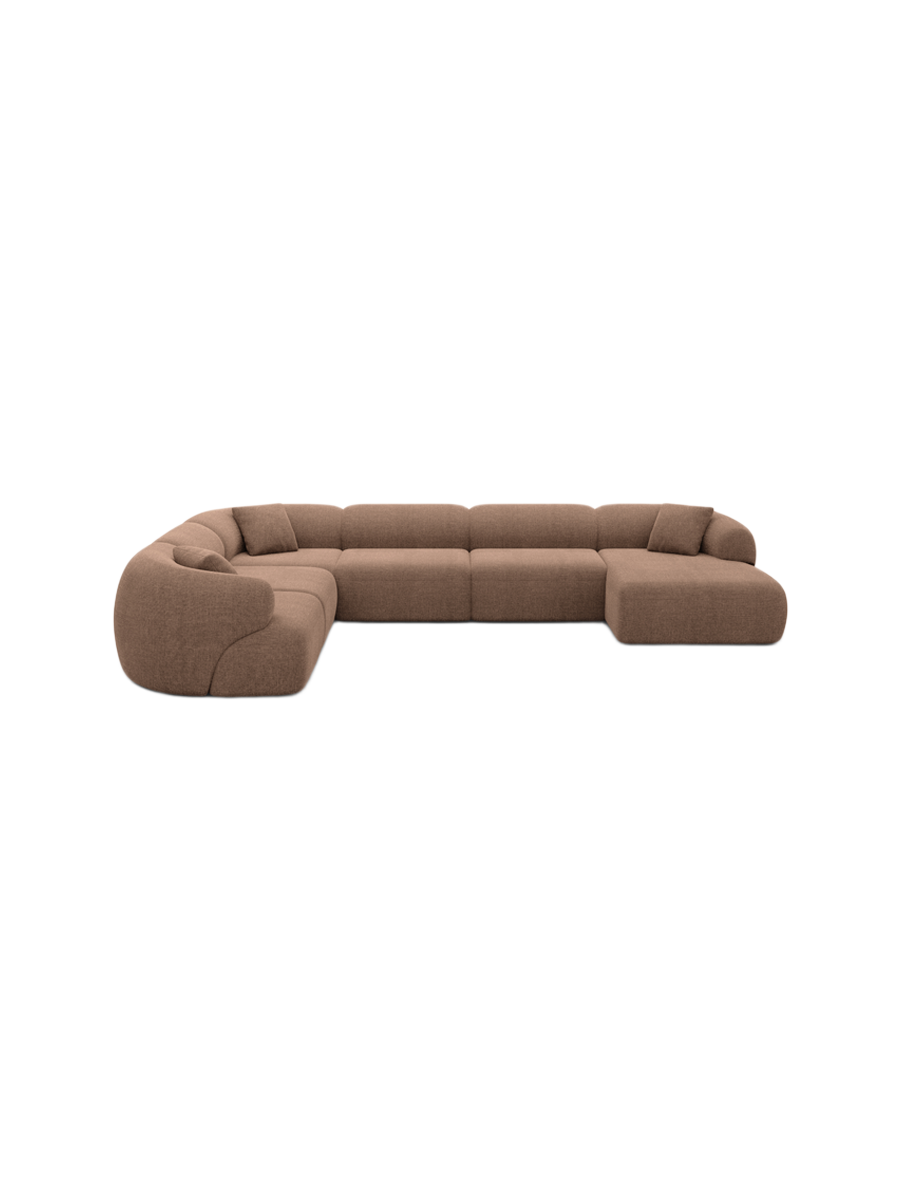 
7-Sitzer Design Panorama-Sofa „Astoria XXL“ mit Strukturstoff-Bezug - Strukturstoff Anthrazit / Lange Seite links