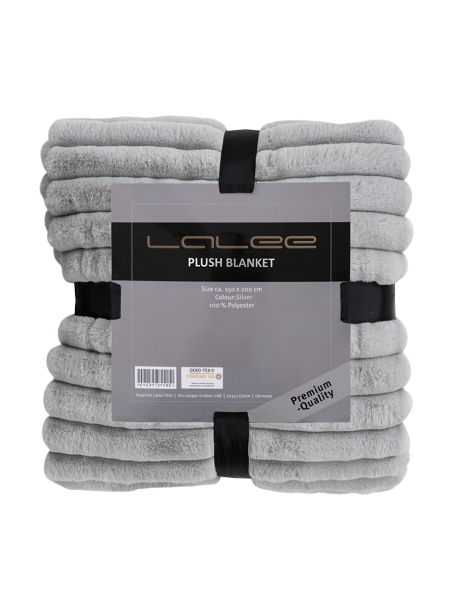 
High-Quality "Plush" Snuggle Blanket 150 x 200 cm, Silver