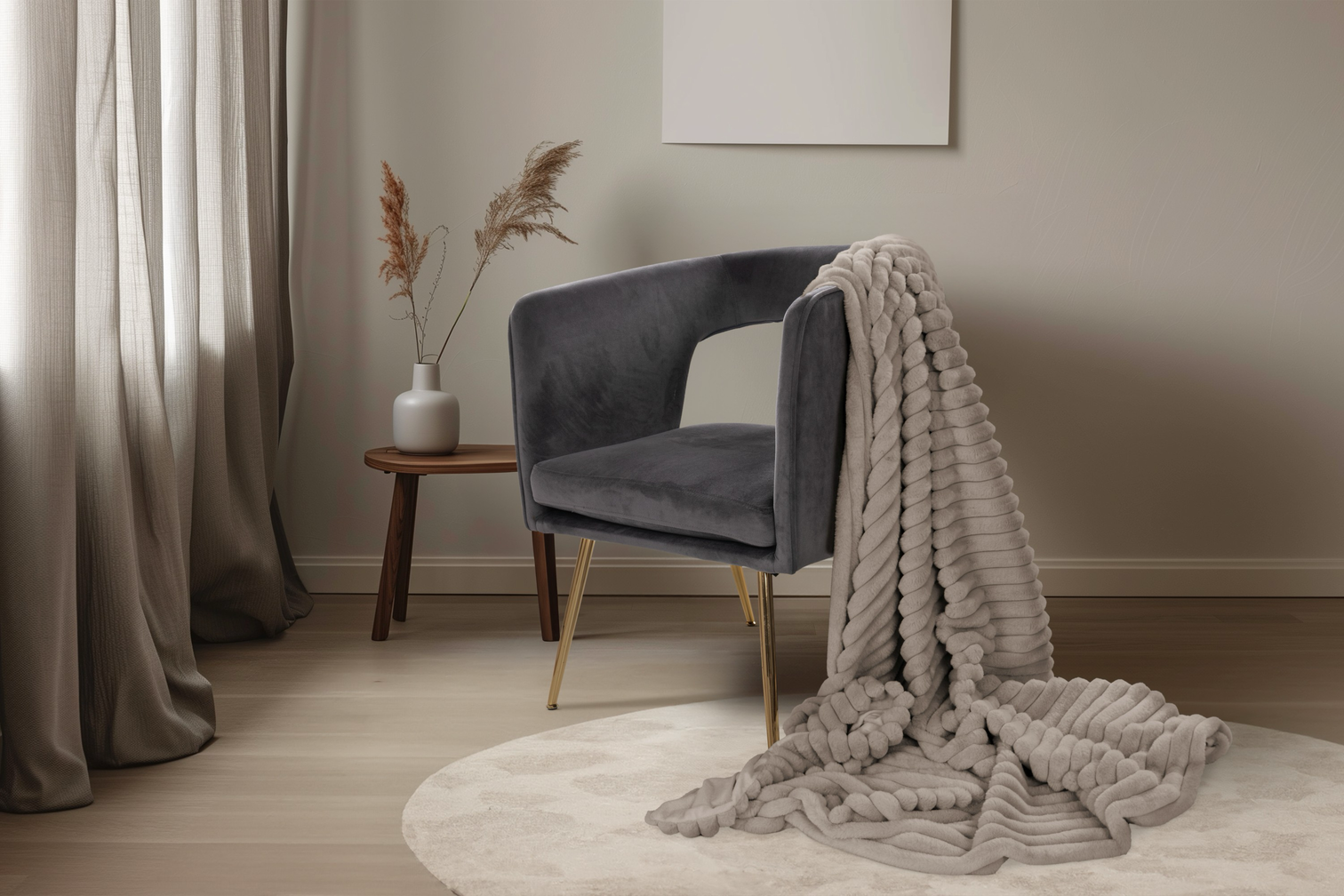 
High-Quality Cuddly Blanket "Plush" 150 x 200 cm, Taupe